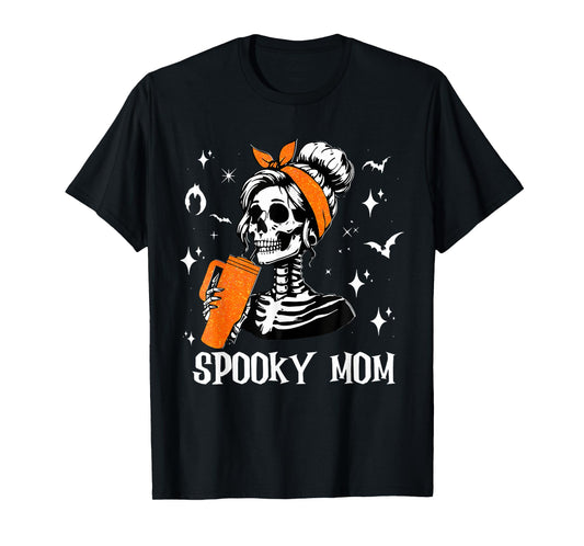 Spooky Mom Groovy Vintage Halloween Spooky Mama Mother T-Shirt