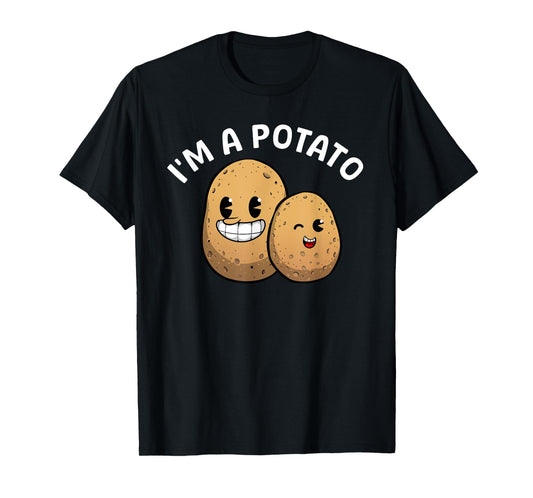 Best Potato Gift Potato Themed Accessories & Stuff Unisex Adults Kids Potato Lover T-Shirt Black Small Classic Fit Modern Classic Cartoon Potato T-Shirt