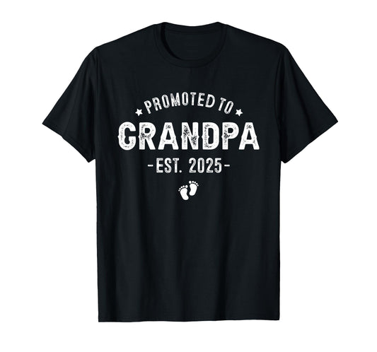 Promoted to Grandpa 2025 Soon to Be, First Time Grandfather T-Shirt