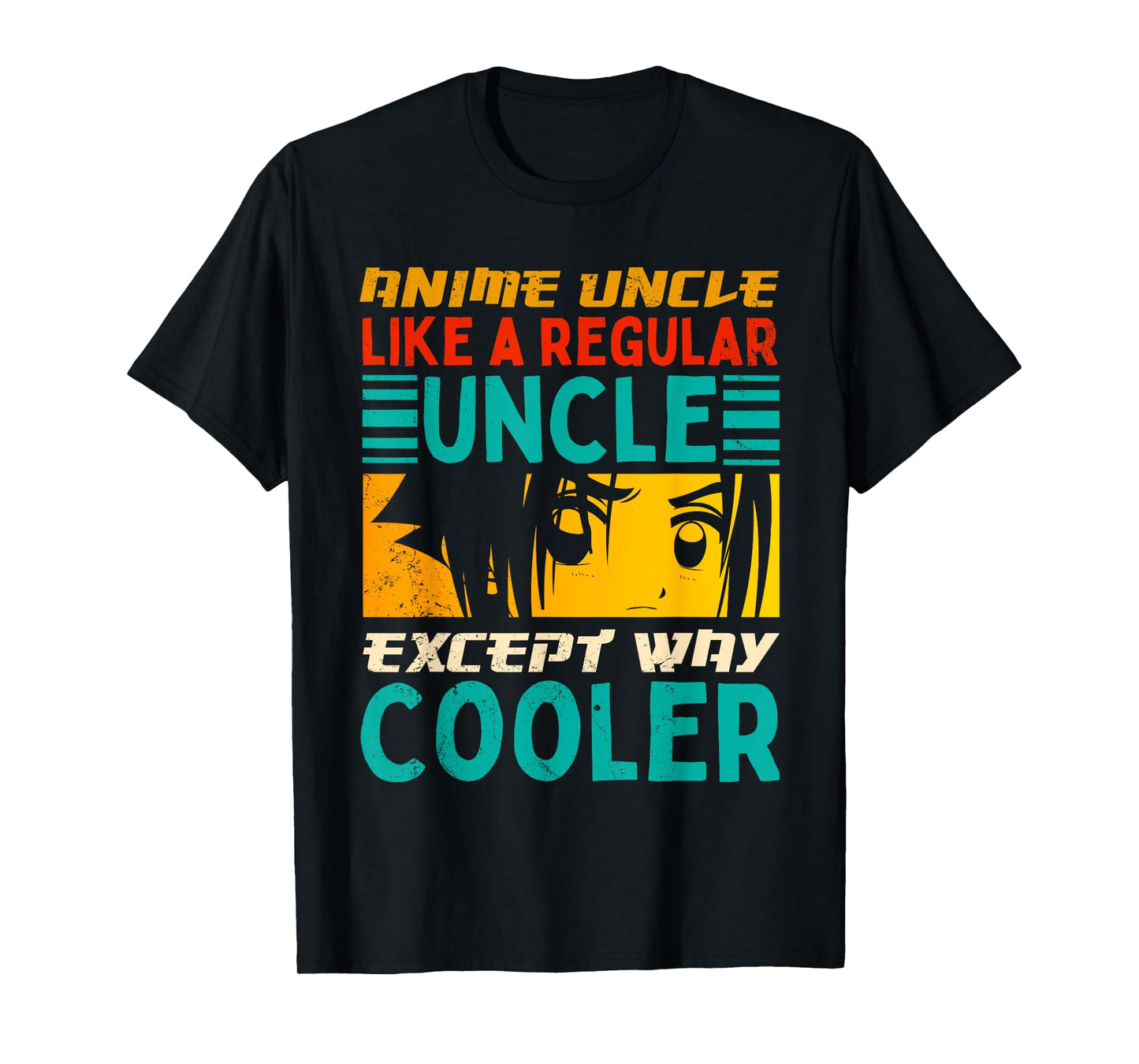 Funny Anime Uncle Like A Regular Uncle Manga Anime Lover Men T-Shirt