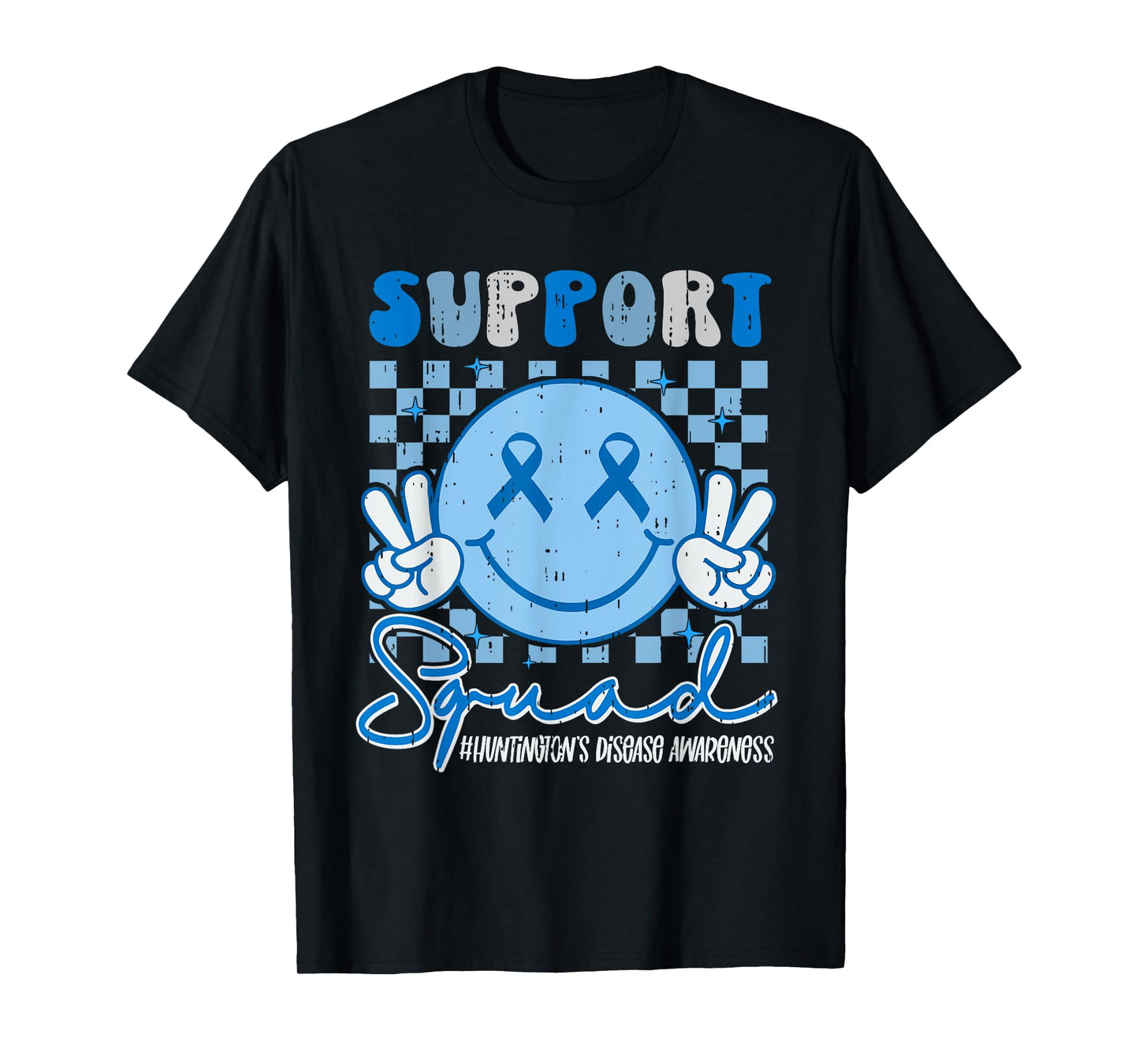 Support Squad Huntington’s Disease Awareness HD Smile Face T-Shirt