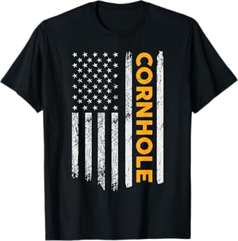 Cornhole US Flag Cornhole Game Lovers Gift Men women T-Shirt