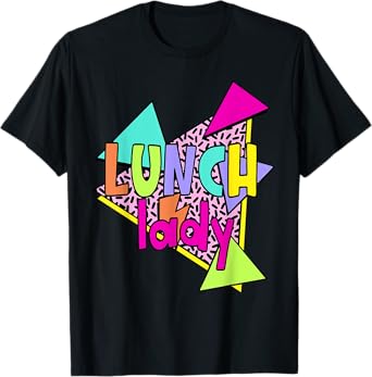 Retro 90s Lunch Lady Leopard Cafeteria Crew Lunch Ladies T-Shirt