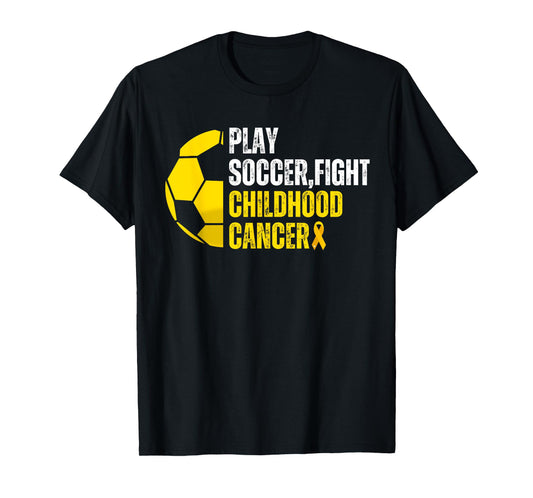 Soccer Player Ball Lovers Support Childhood Cancer Awareness T-Shirt