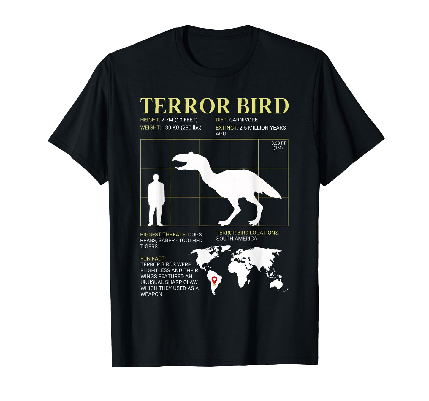 Terror Bird Extinct Giant Flightless Bird T-Shirt