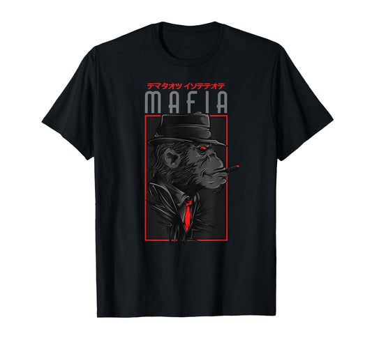 Vintage Gangster Monkey - Mafia Boss of the 1920s T-Shirt