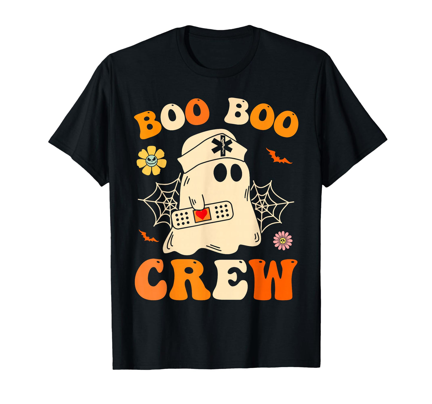Boo Boo Crew Nurse Shirt Funny Ghost Retro Halloween Nurse T-Shirt