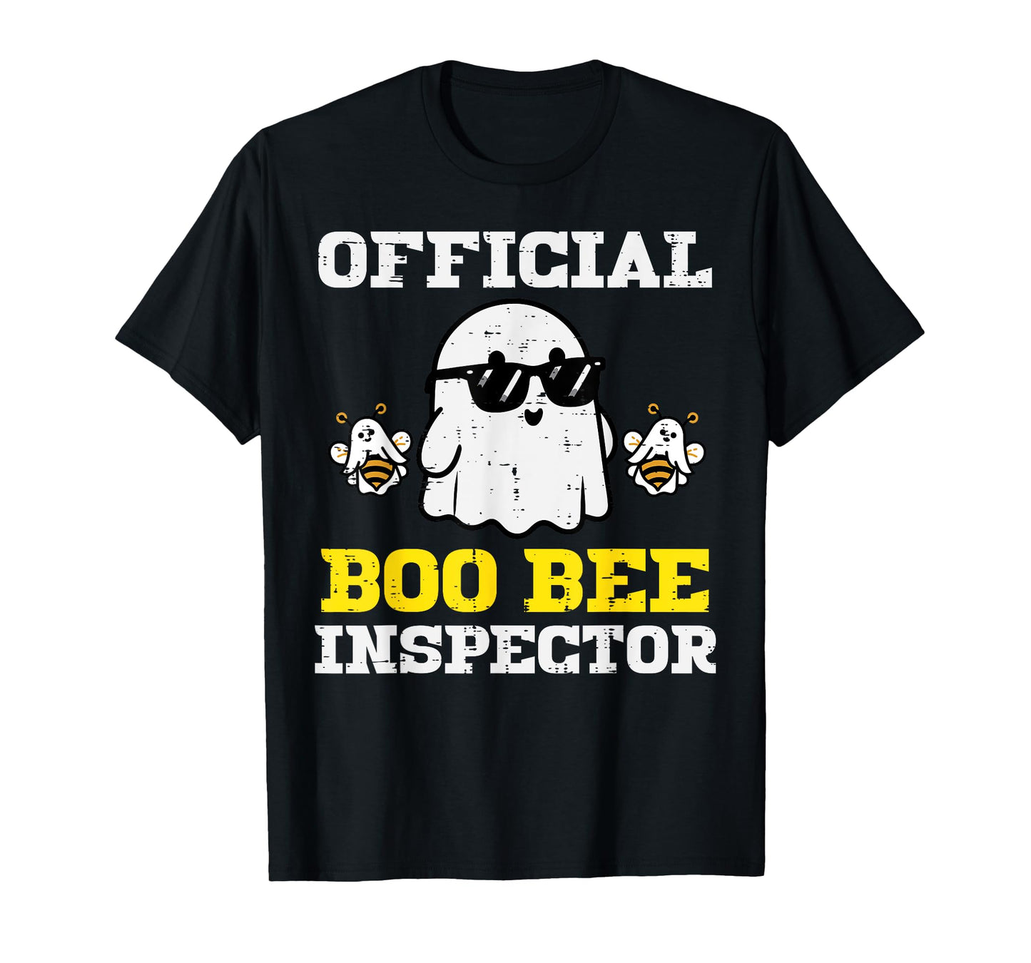 Halloween Boo Official Bee Inspector Funny Costume Men Women T-Shirt