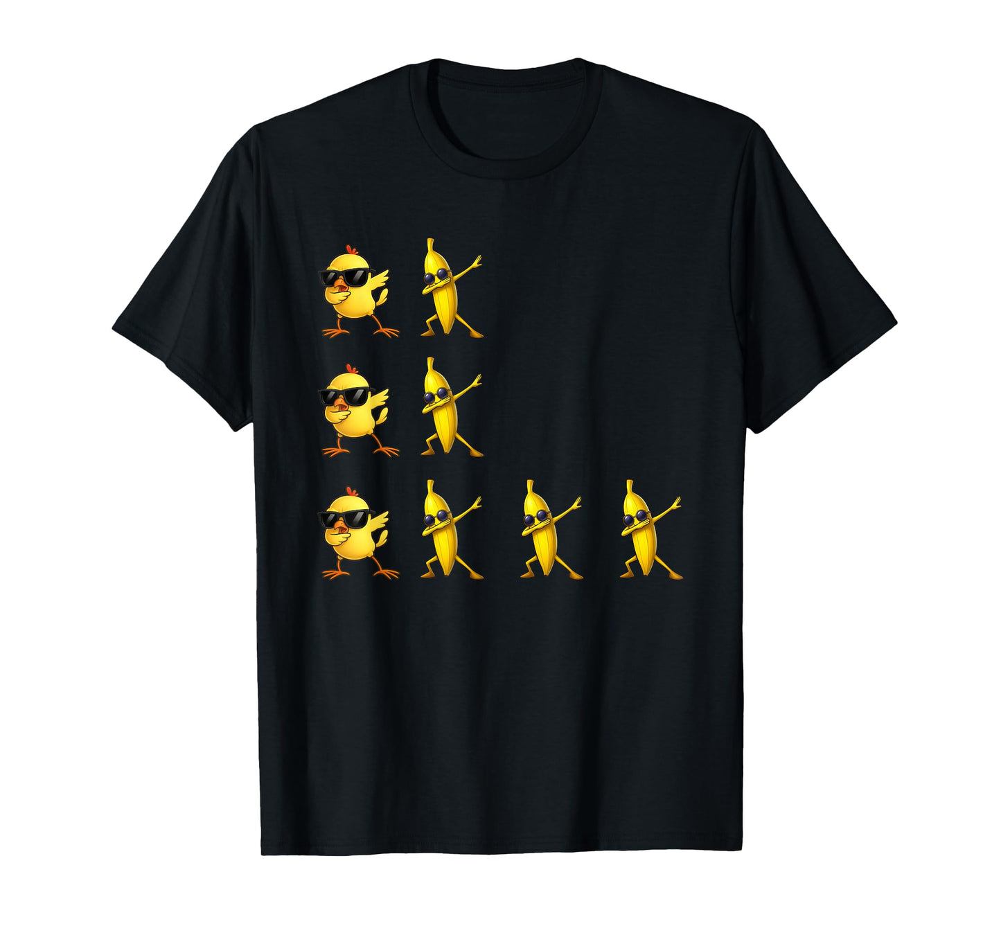 Funny Chicken Banana For Men Women Teens Kids T-Shirt