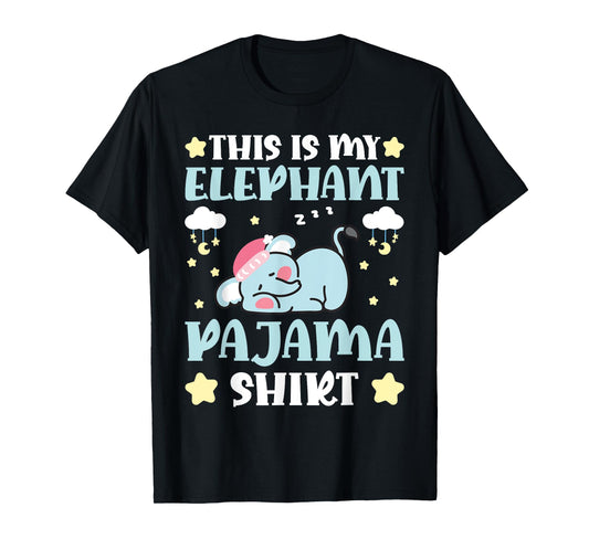 Cute PJ Teen Boys Girls PJs Funny This Is My Elephant Pajama T-Shirt