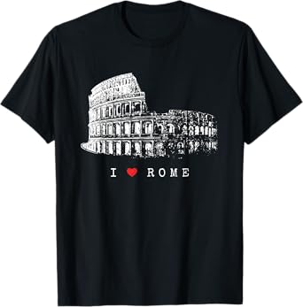 Rome Colosseum Vintage Skyline Italy Fan I Love Roma T-Shirt