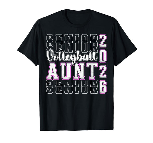 Volleyball Senior Aunt of A Senior Volleyball Player 2026 T-Shirt
