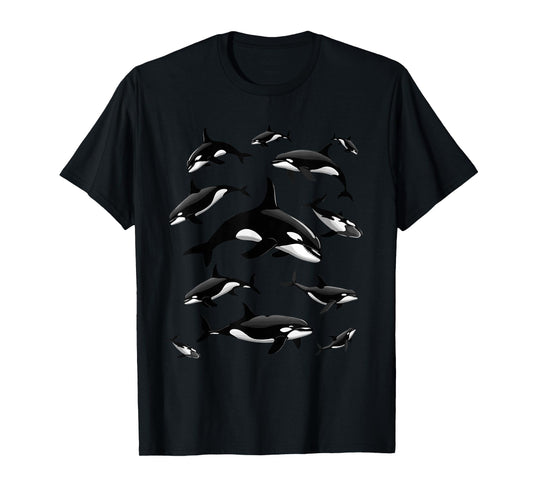 Cool Orca Art For Men Women Kids Killer Whale Orca Lover T-Shirt