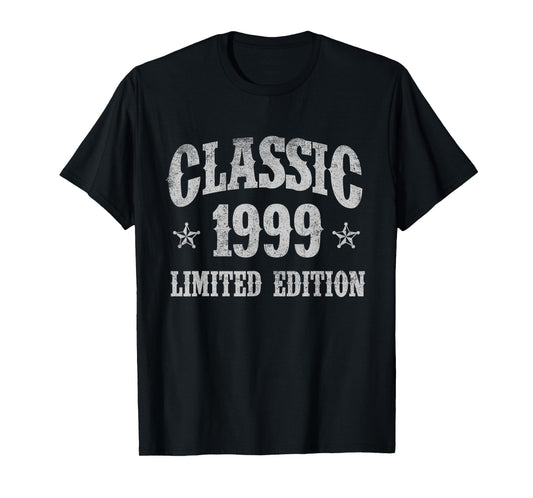 Classic 1999 Limited Edition Year Of Birth Birthday T-Shirt