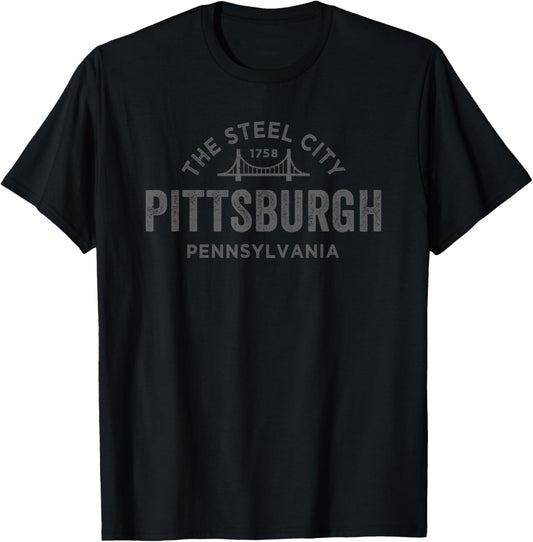 Retro Pittsburgh Pennsylvania Vintage Arched Text throwback T-Shirt