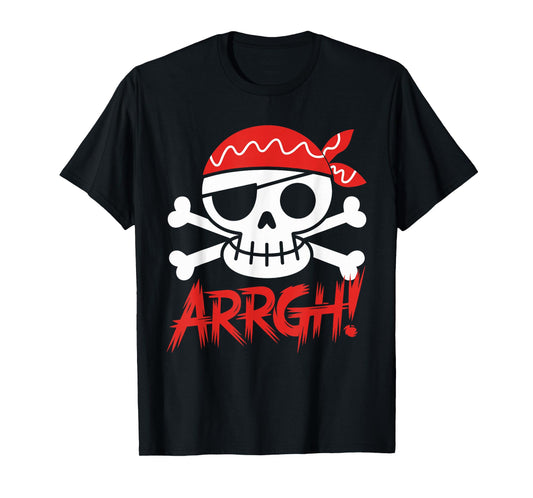 Arrgh Pirate Skull Halloween Costume Men Women Kids Boys T-Shirt