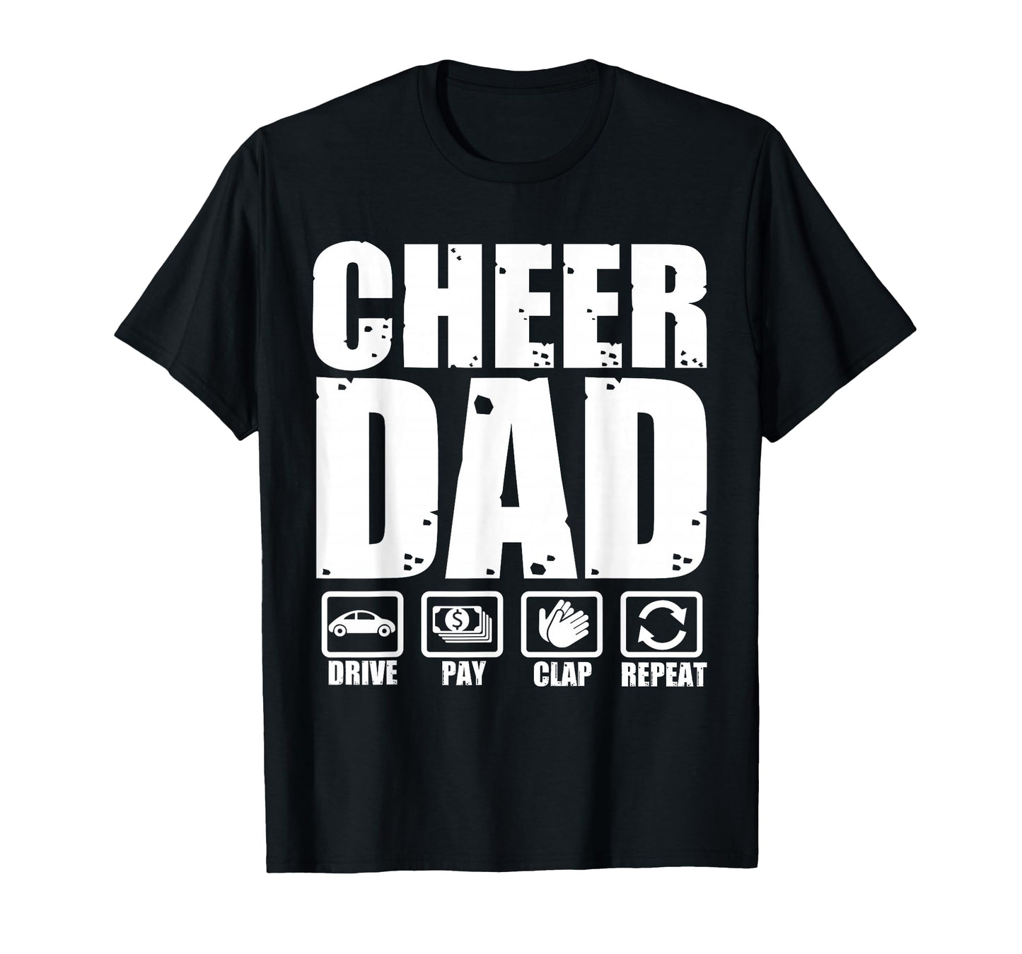 Funny Cheer Dad Proud Cheerleader Father Humor Fathers Day T-Shirt