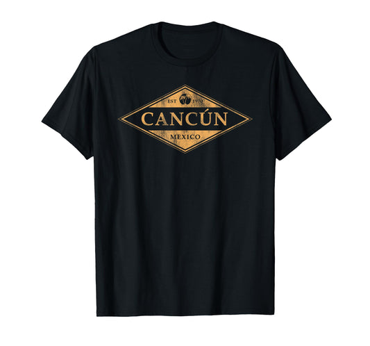 Cancun Mexico Souvenir Retro Beach Vintage Womens Mens T-Shirt