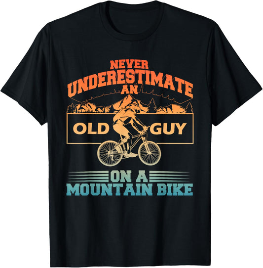 Cool Mountain Bike Art For Men Grandpa Mountain Biking T-Shirt