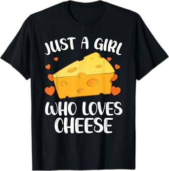 Cool Cheese For Girls Women Cheese Lovers Cottage Mozzarella T-Shirt
