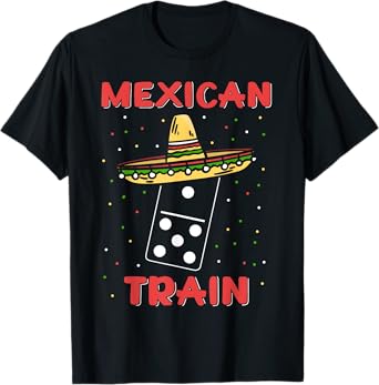 Funny Mexican Trains Dominoes T-Shirt