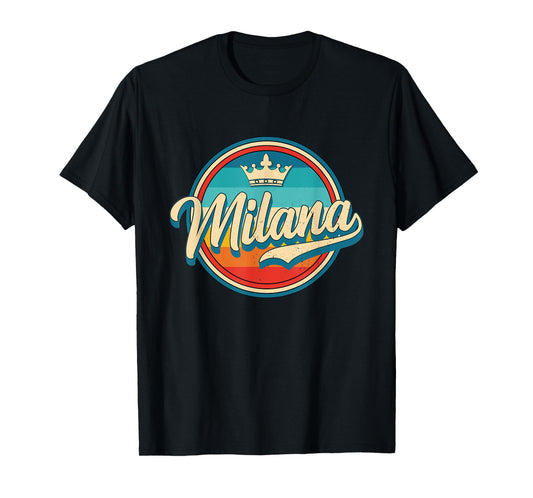 Milana retro name funny vintage first name Milana T-Shirt