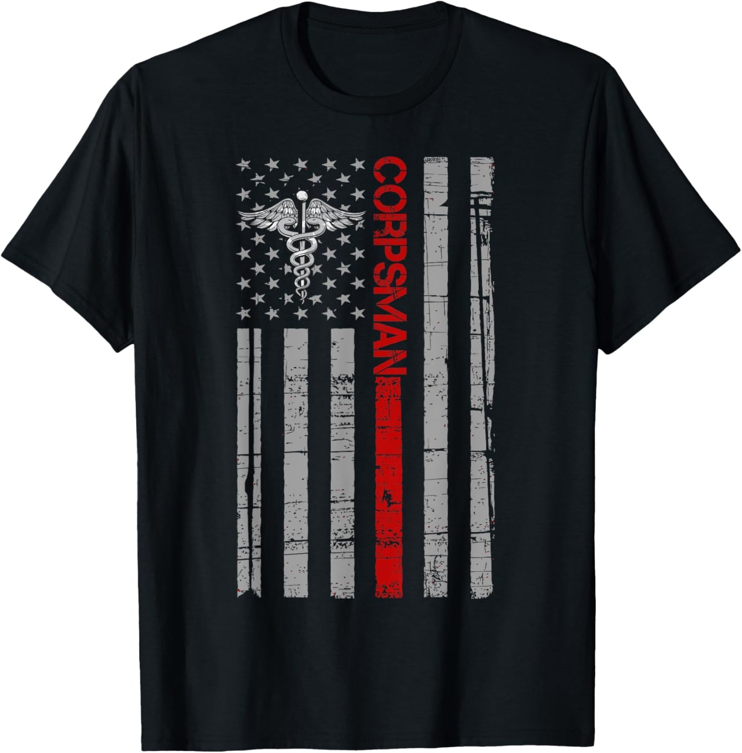 Corpsman Gift 8404 Flag - Title Doc - Gift For Corpsman T-Shirt