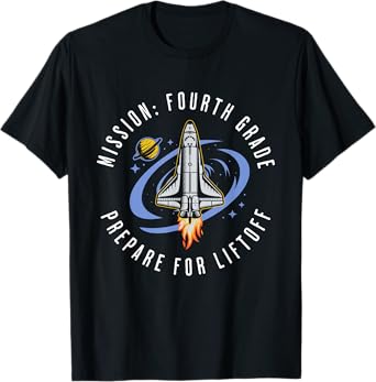 Mission Fourth Grade Space Rocket Back To School VI T-Shirt