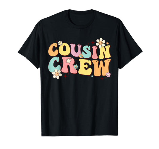 Cousin Crew Retro Groovy Summer Vacation Family Trip Toddler T-Shirt