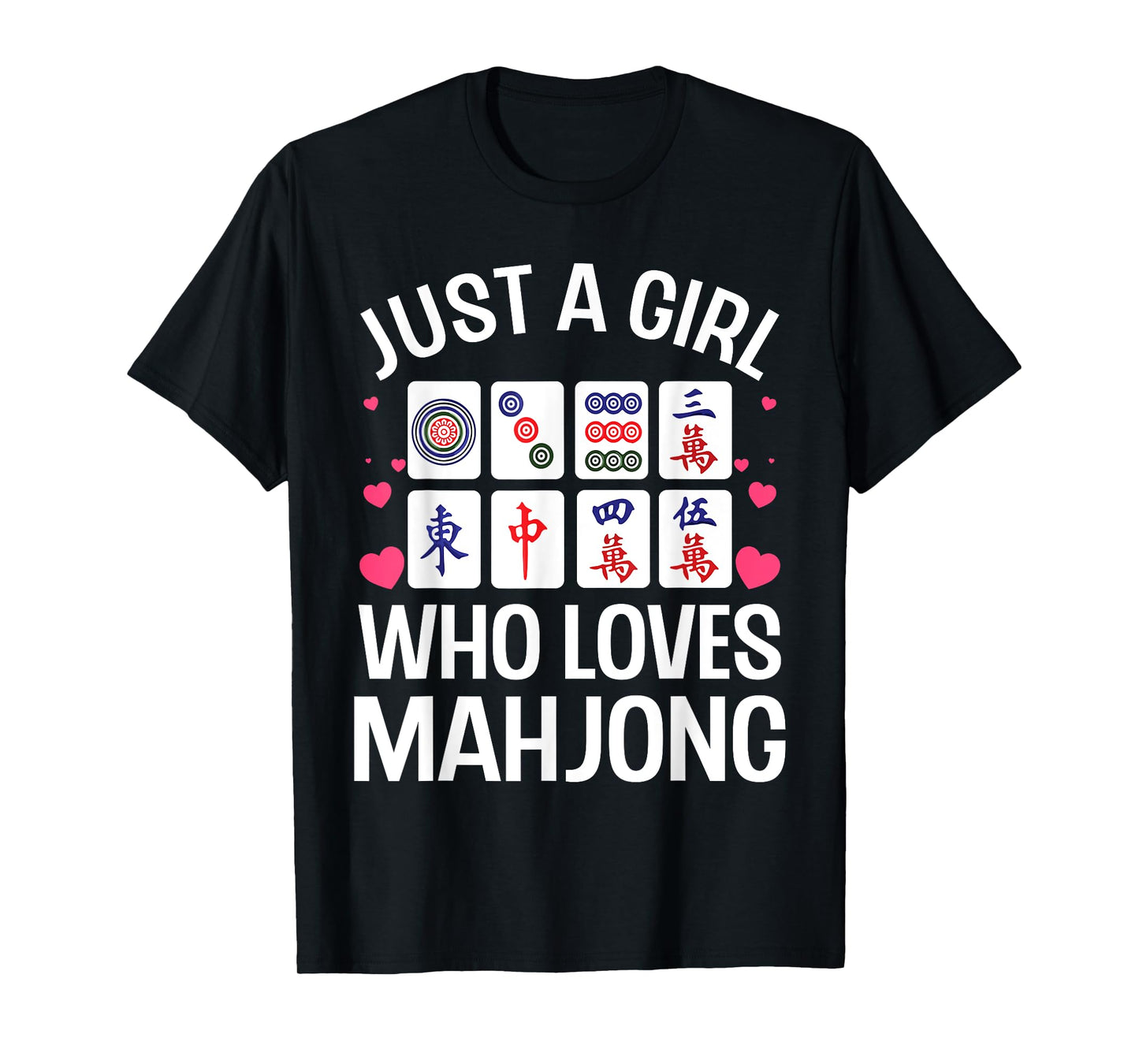 Funny Mahjong Design For Girls Women Chinese Mahjong Players T-Shirt
