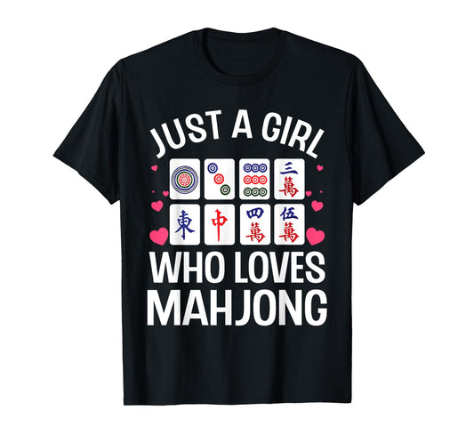 Funny Mahjong Design For Girls Women Chinese Mahjong Players T-Shirt