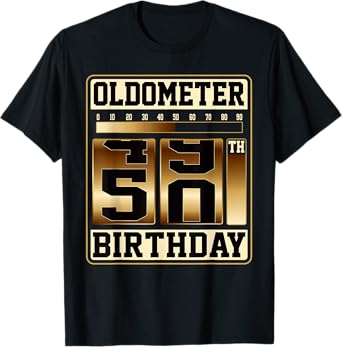 Oldometer 49-50 50th Birthday Unique Gag Gift Fathers Day T-Shirt