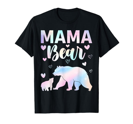 Bear Matching Family Outfits, Funny Mama Bear Three Cubs T-Shirt