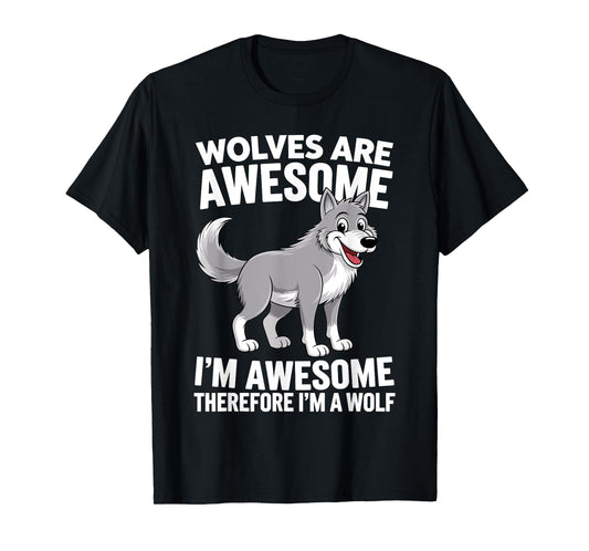 Cool Wolf Art for Men Women Wolf Pack Howling Wolf T-Shirt