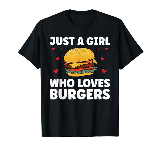 Funny Burger Art For Girl Women Hamburger Cheeseburger Lover T-Shirt