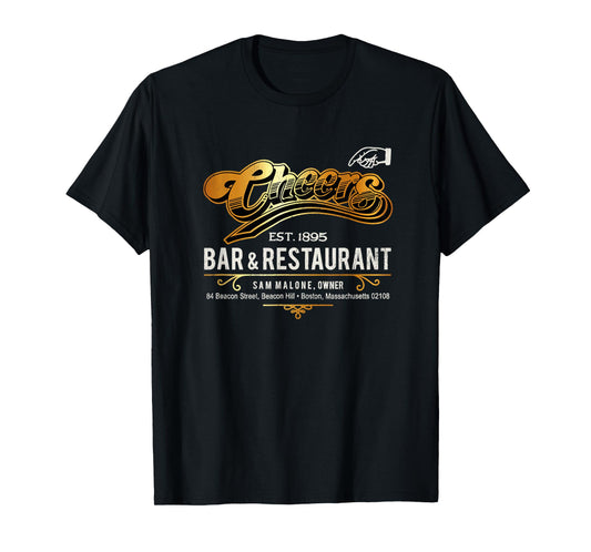 Cheers EST 1895 Sam's Bar Restaurant In Boston 80s Worn Out T-Shirt