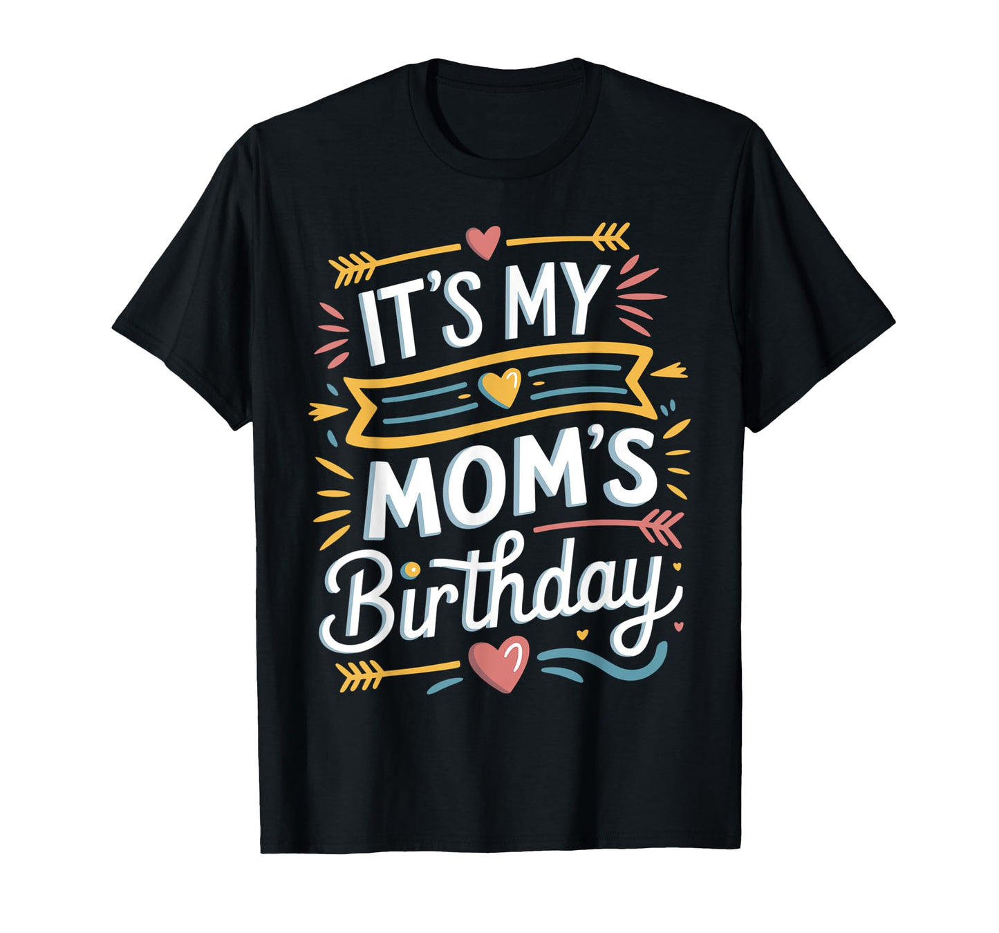 Boho Nostalgia Design It's My mom's Birthday Retro Women Kid T-Shirt