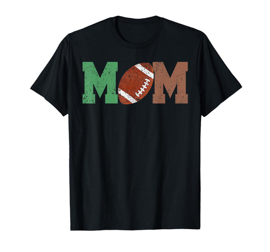 Mom of The 1 Year Old Football 1st Year Down Birthday Party T-Shirt