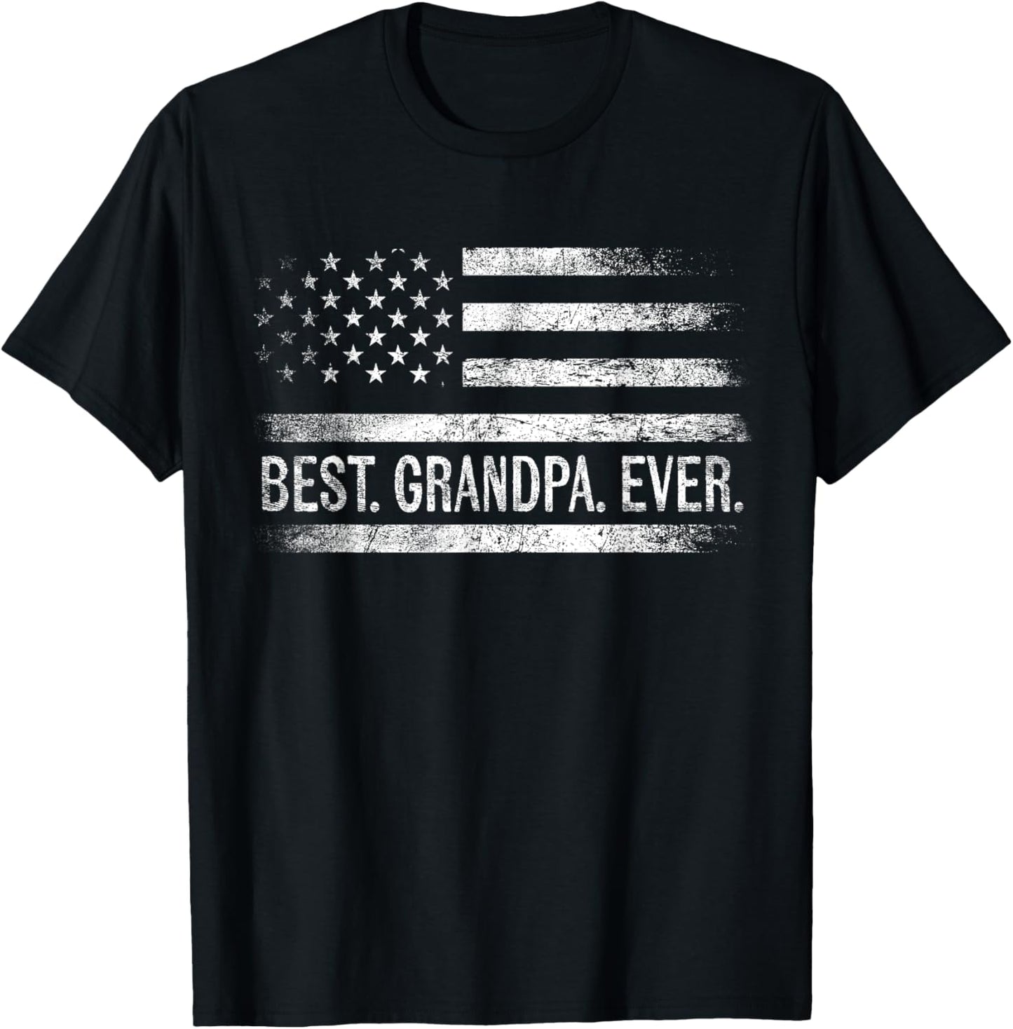Best Grandpa Ever American Flag Gifts Grandpa Father's Day T-Shirt