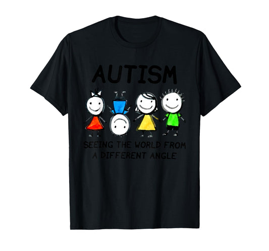Autism Seeing The World From A Different Angle Autism Gifts T-Shirt