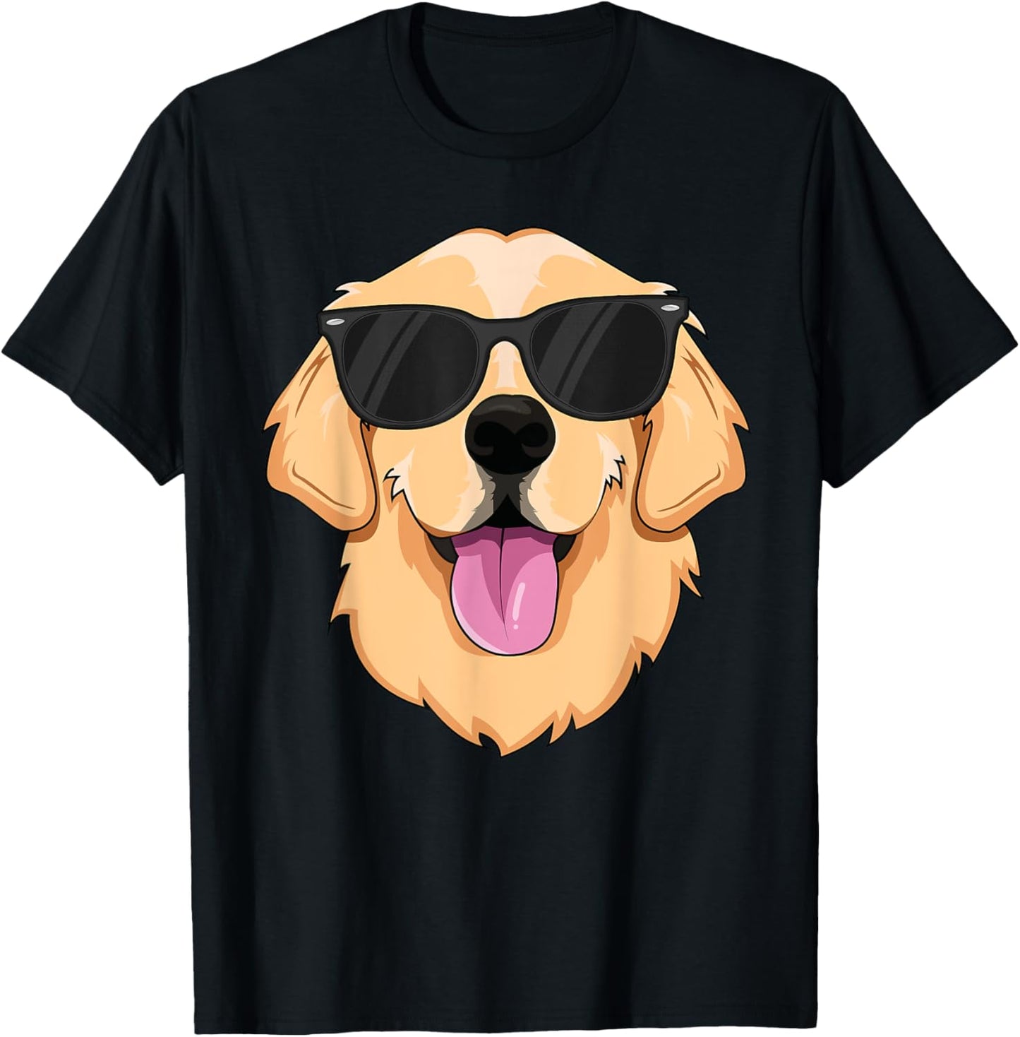 Golden Retriever T-Shirt for Kids Boys Girls Sunglasses Pet T-Shirt