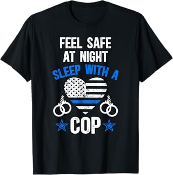 Funny Police Wife Of A Policeman Wife Black Police-Themed Women's T-Shirt