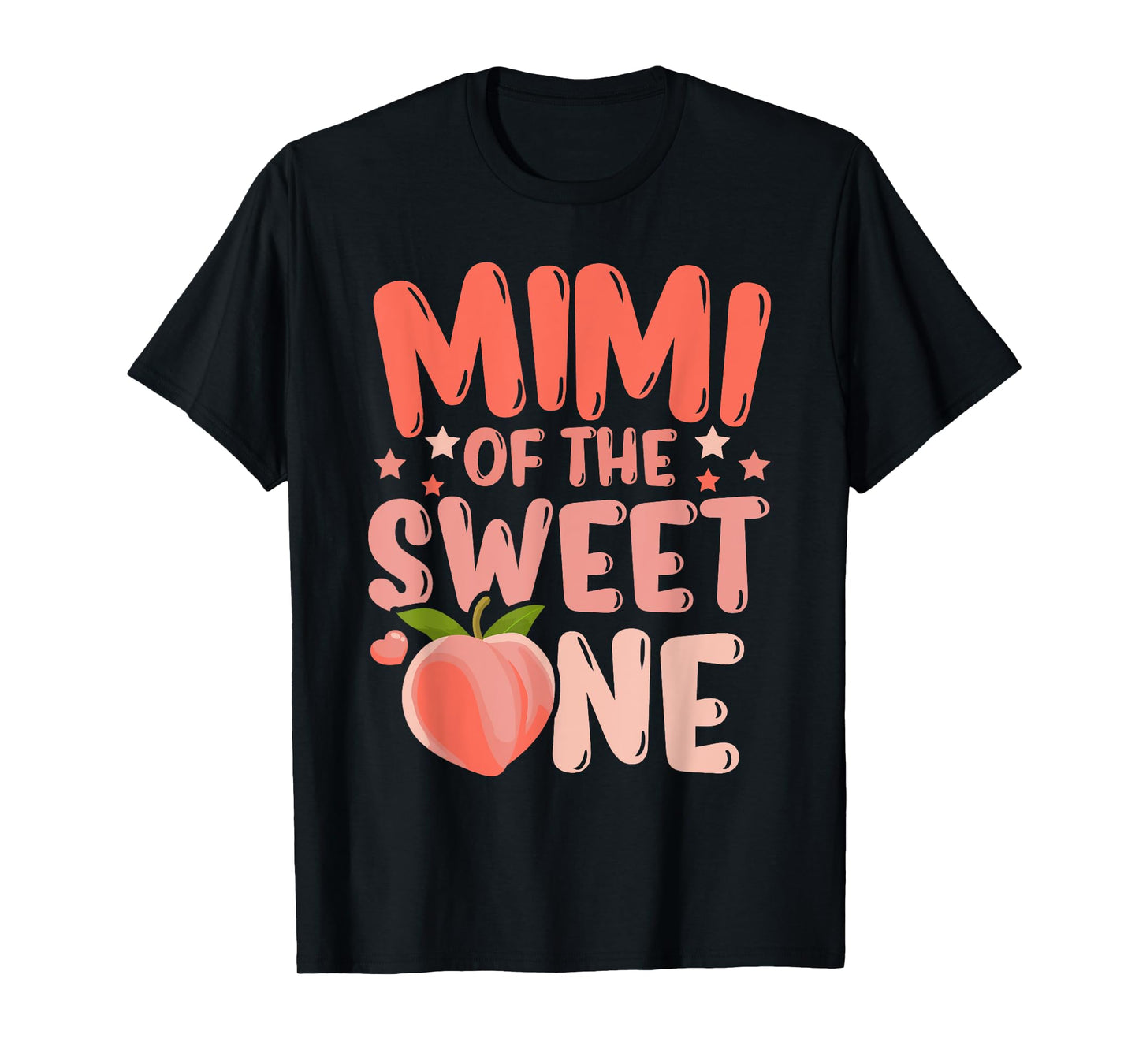 Funny Mimi Of The Sweet One Cute Peach First Birthday T-Shirt