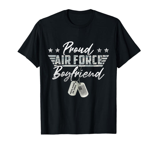 Proud Air Force Boyfriend Military Air Force Family Matching T-Shirt