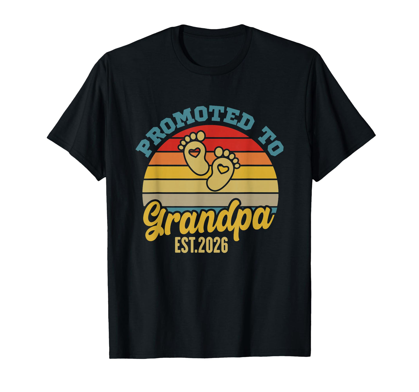 Promoted To Grandpa Est 2026 Great Grandpa Pregnancy Reveal T-Shirt