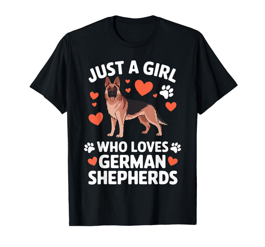 German Shepherd Art for Women Girls German Shepherd Lover T-Shirt