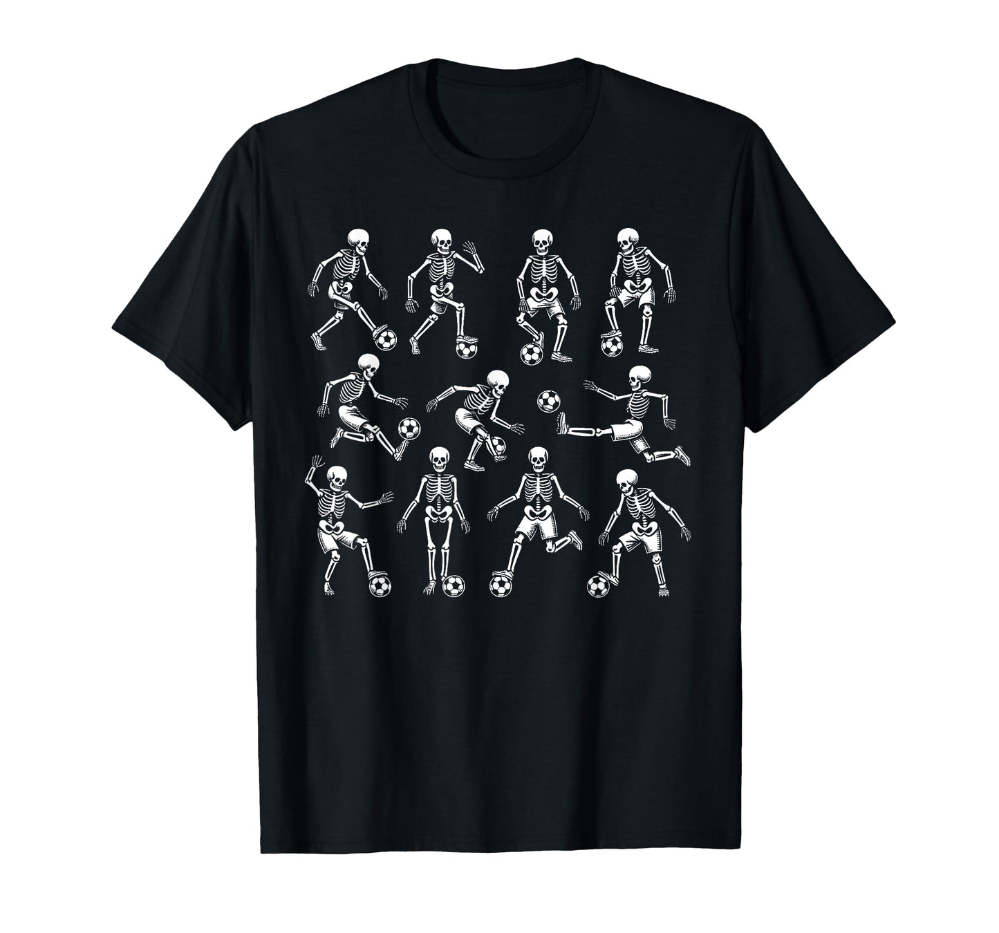 Funny Halloween Soccer Skeletons Play Soccer Boys Kids T-Shirt