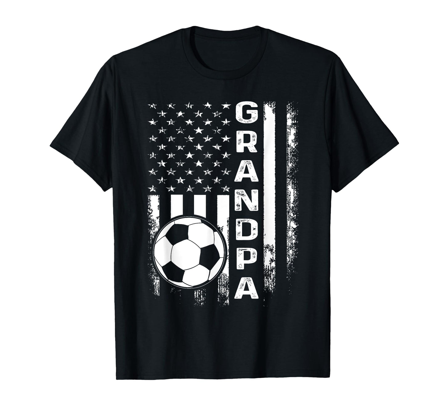 Soccer Grandpa American Flag Vintage Christmas Xmas Women Kids Men T-Shirt