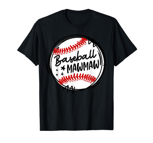 Baseball Lover Cute Baseball Mawmaw T-Shirt