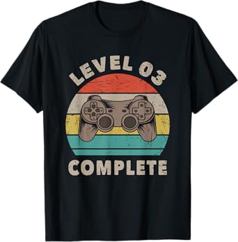 3rd Wedding Anniversary 3 Year Him Her Level 3 Complete T-Shirt